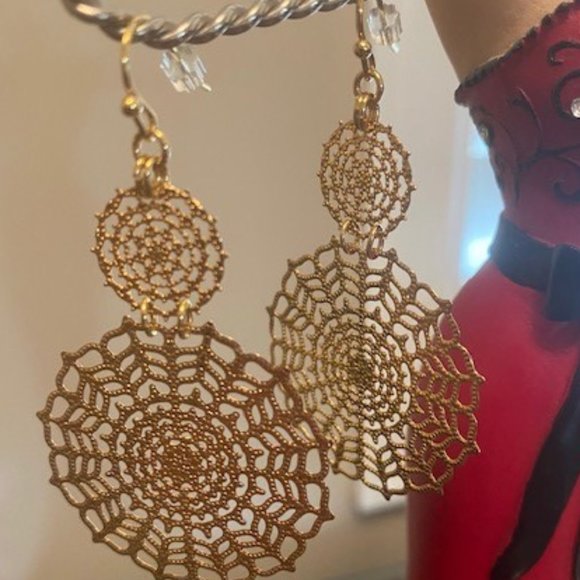 LIA SOPHIA "Pizelle" Web Earrings - Picture 1 of 6